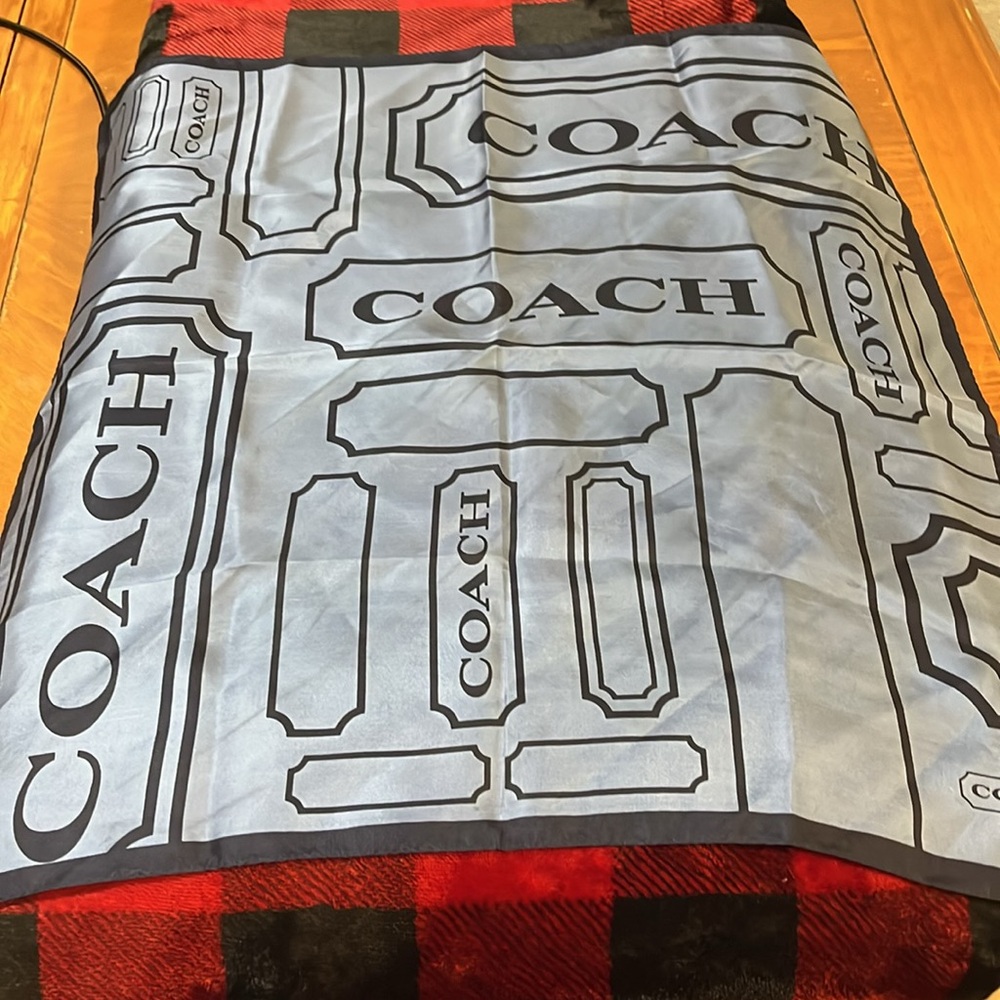 Coach Blue Silk Scarf 🧣